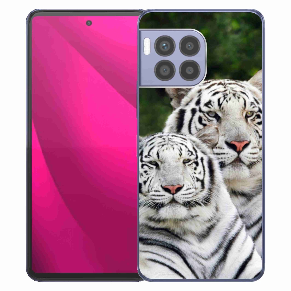 Gelový kryt mmCase na T-Mobile T Phone 2 Pro - bílí tygři