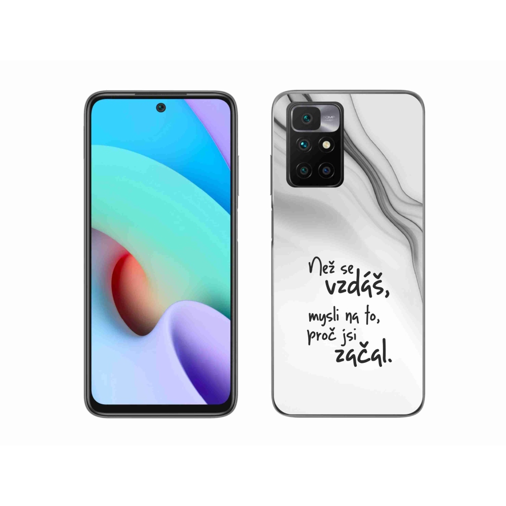 Gelový kryt mmCase na Xiaomi Redmi 10/Redmi 10 (2022) - citát 2 bílé pozadí