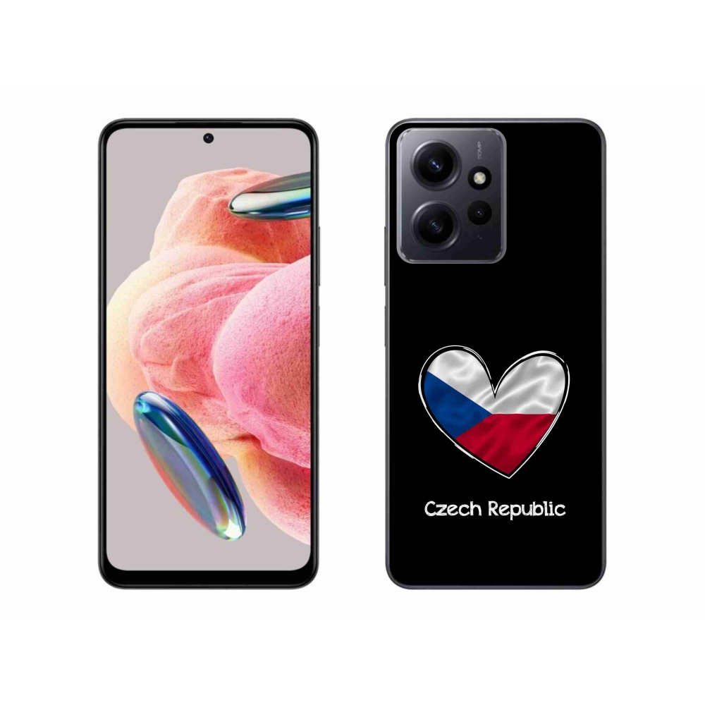 Gelový kryt mmCase na Xiaomi Redmi Note 12 4G - vlajka srdce černé pozadí