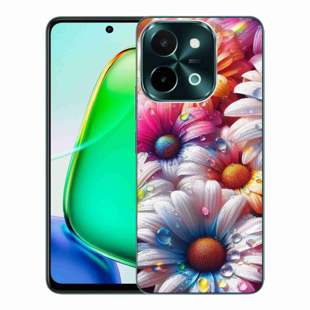Gelový kryt mmCase na Vivo Y28 - barevné kopretiny