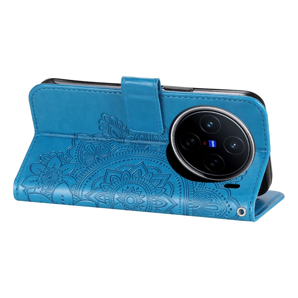 Mandala knížkové pouzdro na Vivo X200 5G - modré