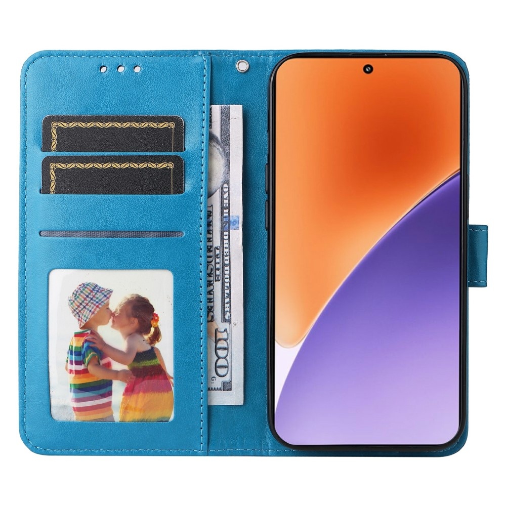 Sunflower knížkové pouzdro na Xiaomi 15 - modré