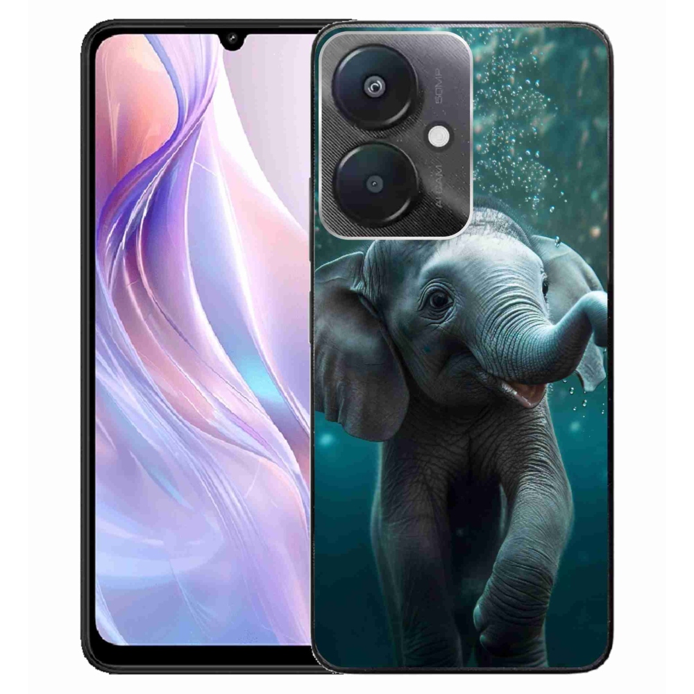 Gelový kryt mmCase na Xiaomi Redmi 13C 5G - slůně pod vodou