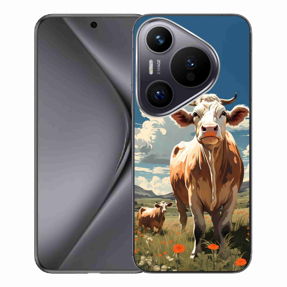 Gelový kryt mmCase na Huawei Pura 70 Pro - krávy na louce