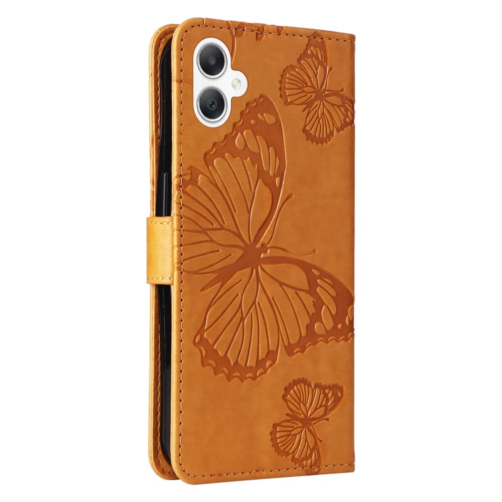 Big Butterfly knížkové pouzdro na Samsung Galaxy A06 4G - žluté
