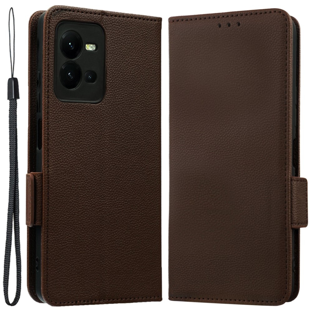 Wallet knížkové pouzdro na Vivo X80 Lite - hnědé