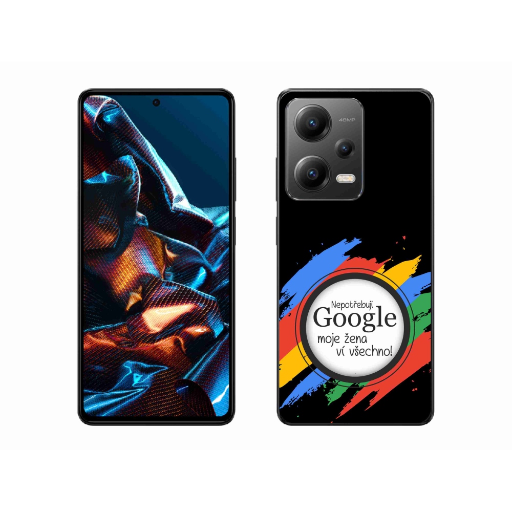 Gelový kryt mmCase na Xiaomi Redmi Note 12 Pro 5G - žena ví všechno černé pozadí