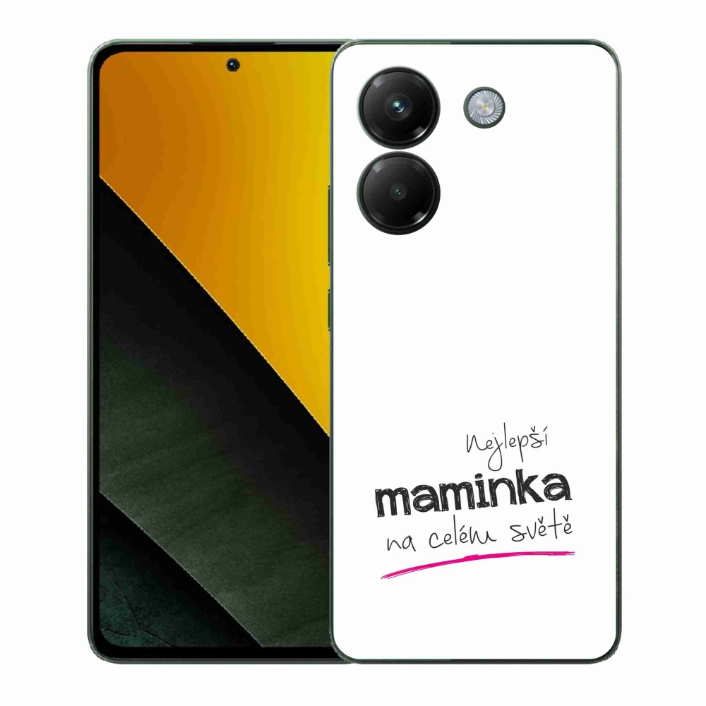 Gelový kryt mmCase na Xiaomi Poco M7 Pro 5G - nejlepší maminka 4 bílé pozadí
