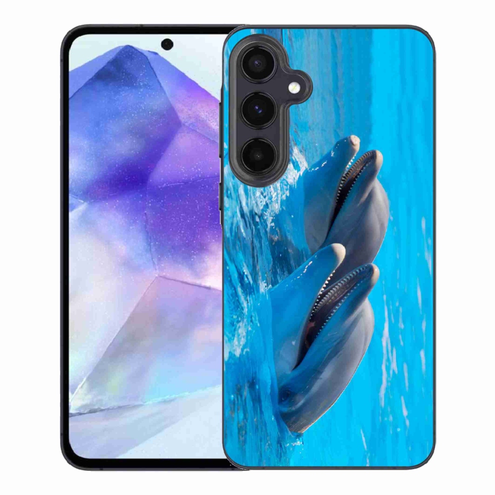 Gelový kryt mmCase na Samsung Galaxy A55 5G - delfíni