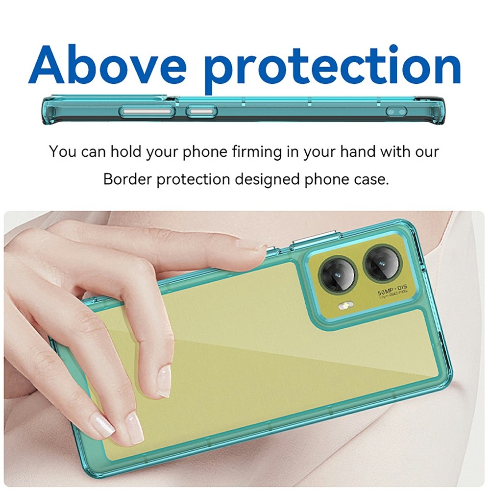 Gelový obal s pevnými zády na Motorola Moto G85 5G - světlemodrý