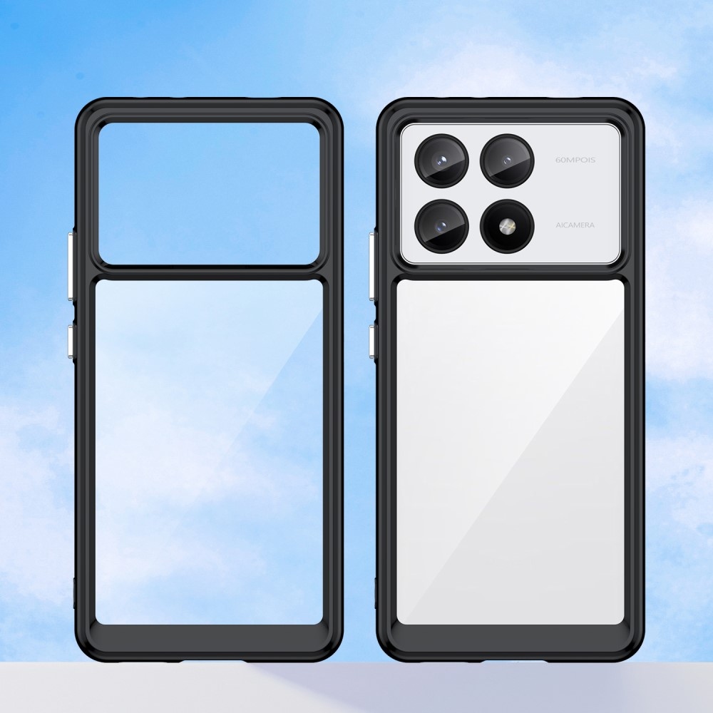 Gelový obal s pevnými zády na Xiaomi Poco X6 Pro 5G - černý