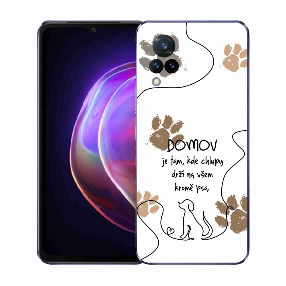 Gelový kryt mmCase na Vivo V21 4G/5G - psí motiv bílé pozadí