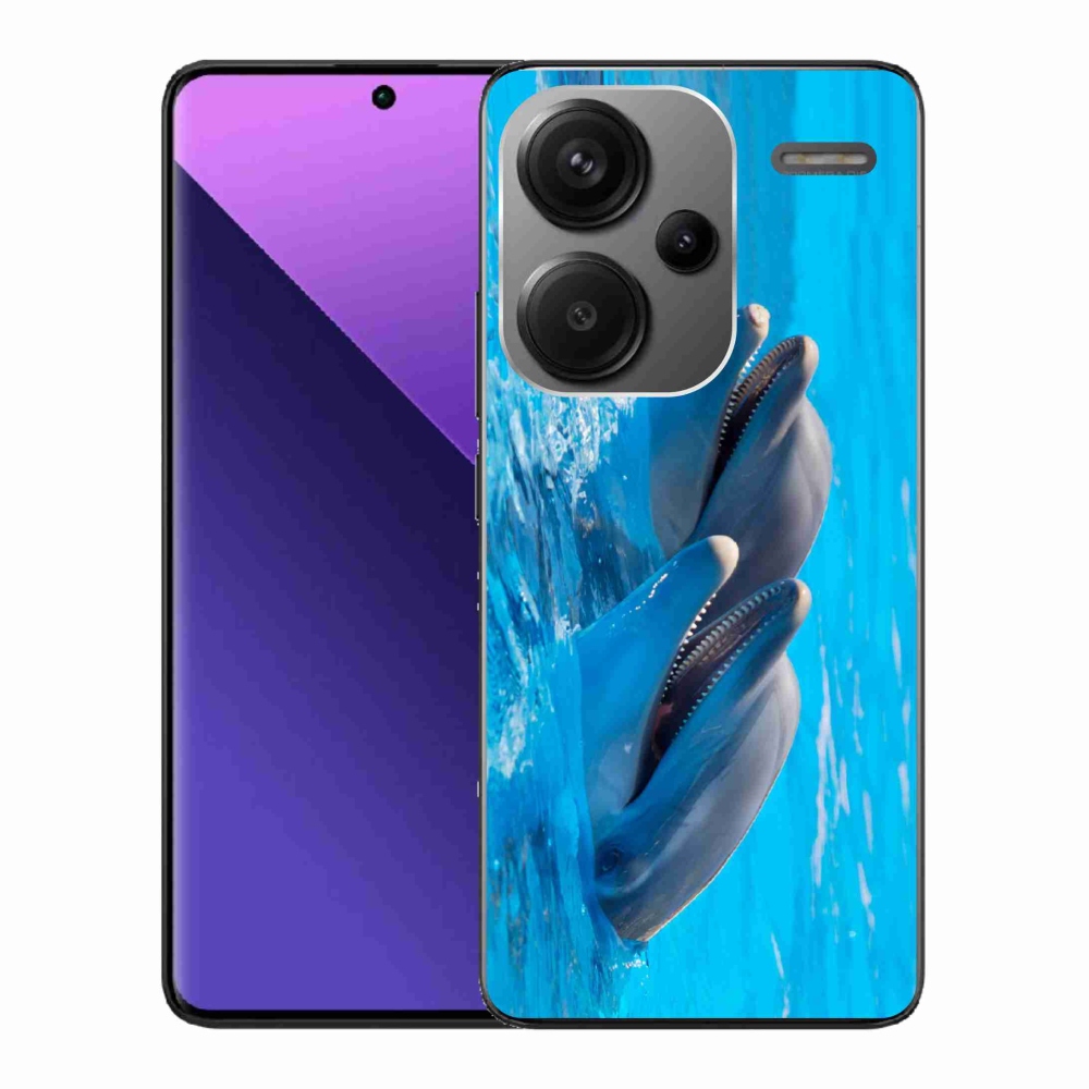 Gelový kryt mmCase na Xiaomi Redmi Note 13 Pro+ 5G - delfíni