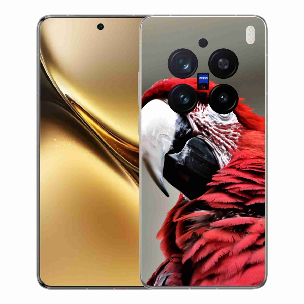 Gelový kryt mmCase na Vivo X200 Pro 5G - papoušek ara červený