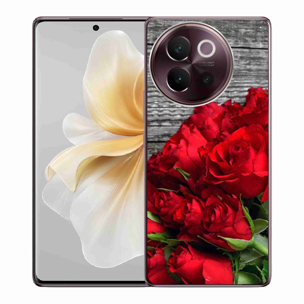 Gelový kryt mmCase na Vivo V40 Lite 5G - červené růže