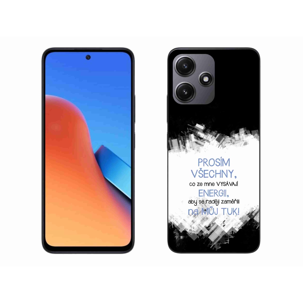 Gelový kryt mmCase na Xiaomi Redmi 12 5G - vtipný text 1 modrý