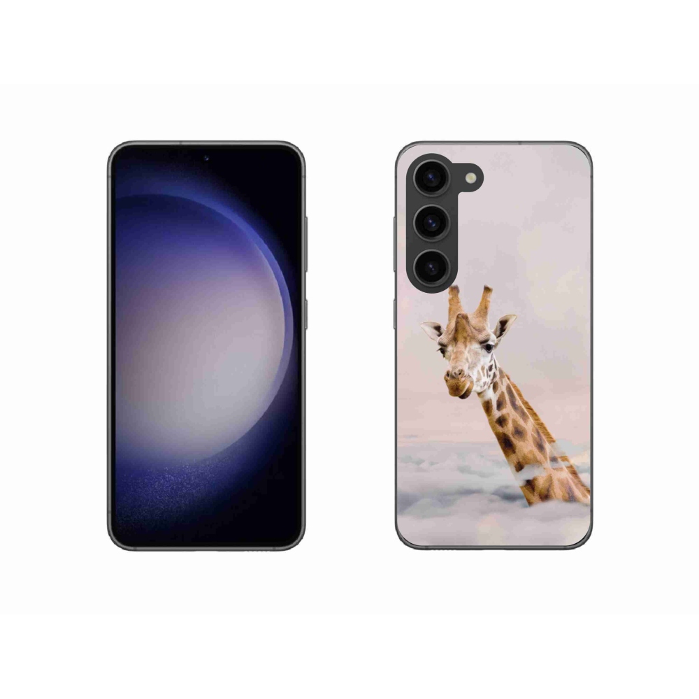 Gelový kryt mmCase na Samsung Galaxy S23 5G - žirafa v oblacích