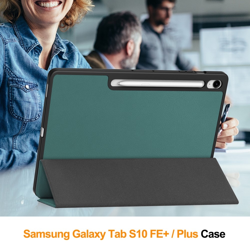 Casy chytré zavírací pouzdro na Samsung Galaxy Tab S10 FE+ - zelené
