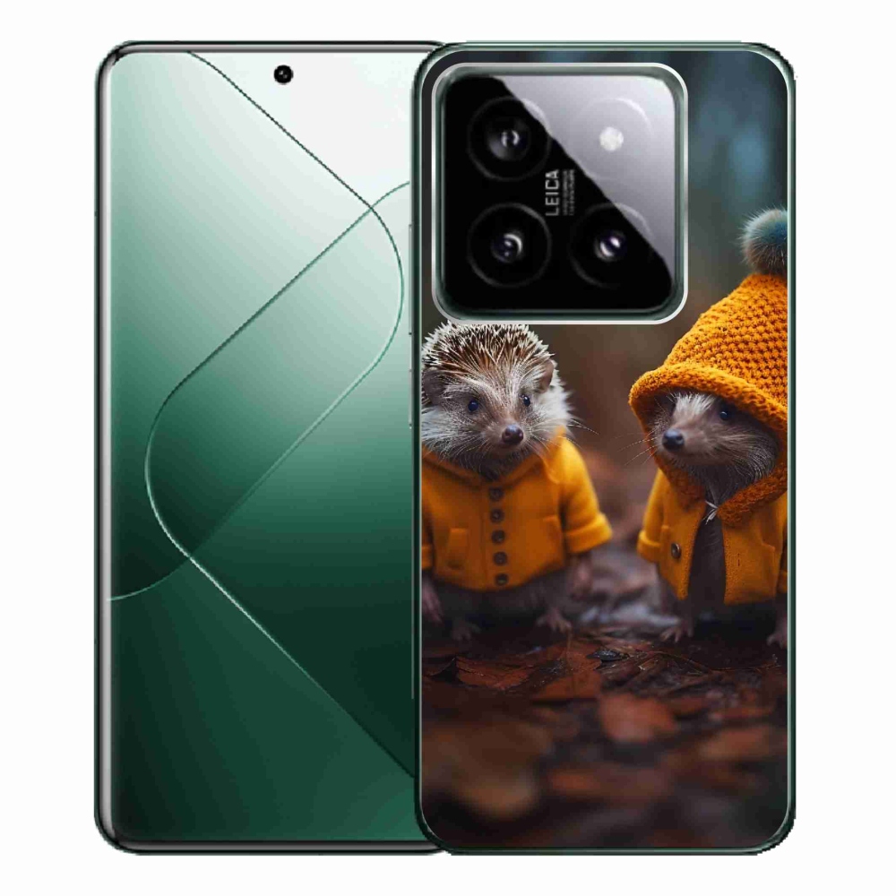 Gelový kryt mmCase na Xiaomi 14 Pro - ježci