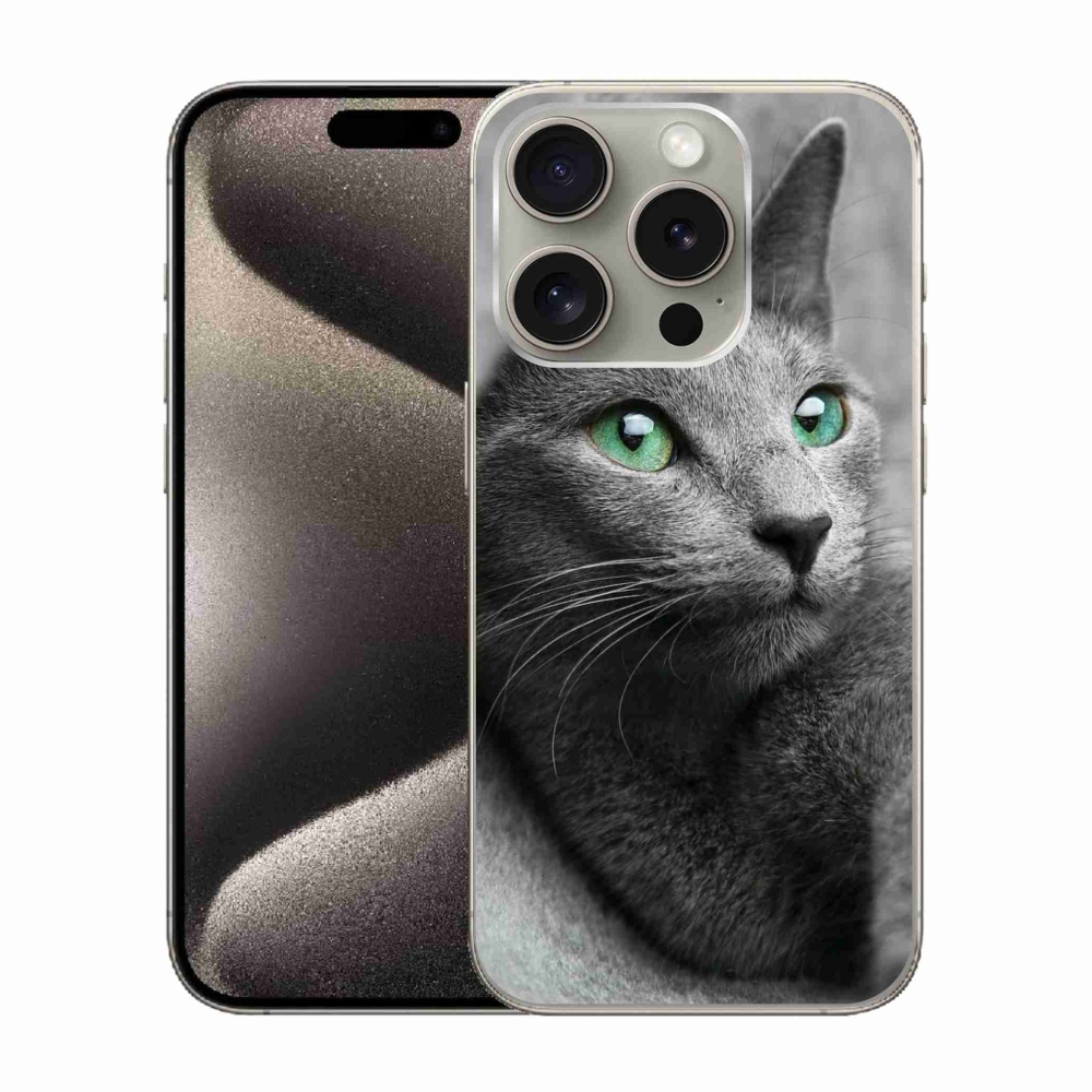 Gelový kryt mmCase na iPhone 15 Pro - kočka 2