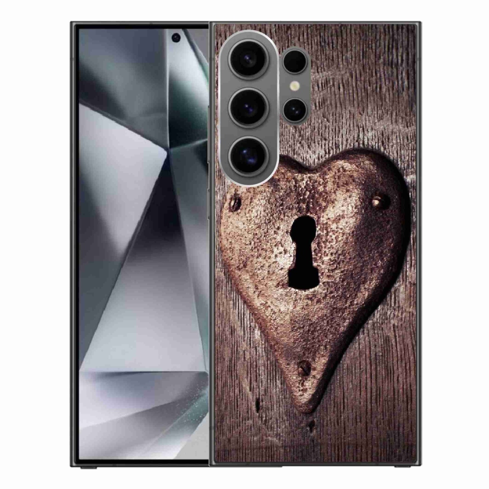 Gelový kryt mmCase na Samsung Galaxy S24 Ultra - zámek ve tvaru srdce