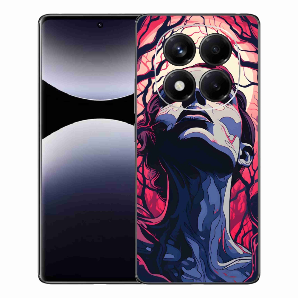 Gelový kryt mmCase na Xiaomi Redmi Note 14 Pro - abstraktní obličej