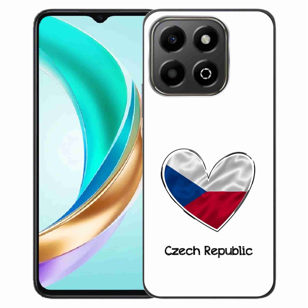 Gelový kryt mmCase na Honor X6b - vlajka srdce bílé pozadí