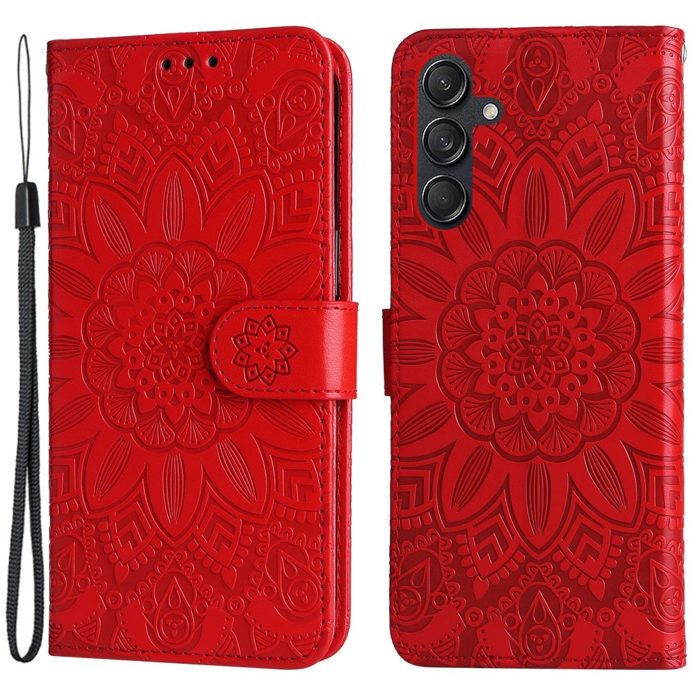 Sunflower knížkové pouzdro na Samsung Galaxy M55 5G - červené