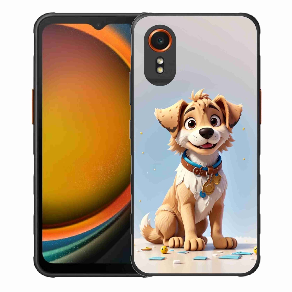 Gelový kryt mmCase na Samsung Galaxy Xcover 7 - kreslené štěně