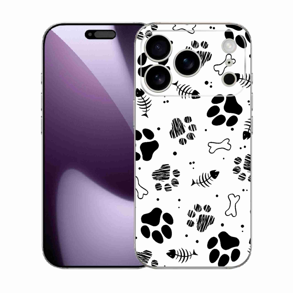Gelový kryt mmCase na iPhone 17 Pro - psí tlapky 1