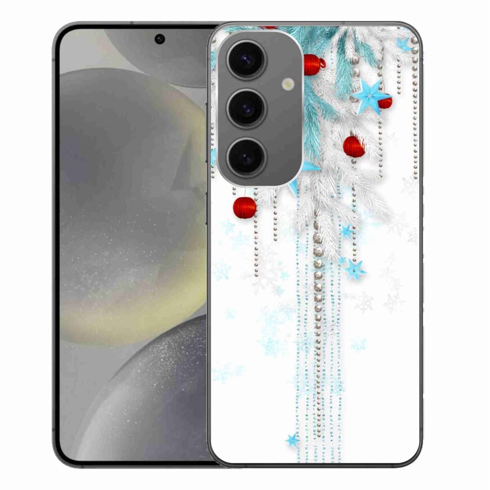 Gelový kryt mmCase na Samsung Galaxy S24+ - vánoční ozdoby