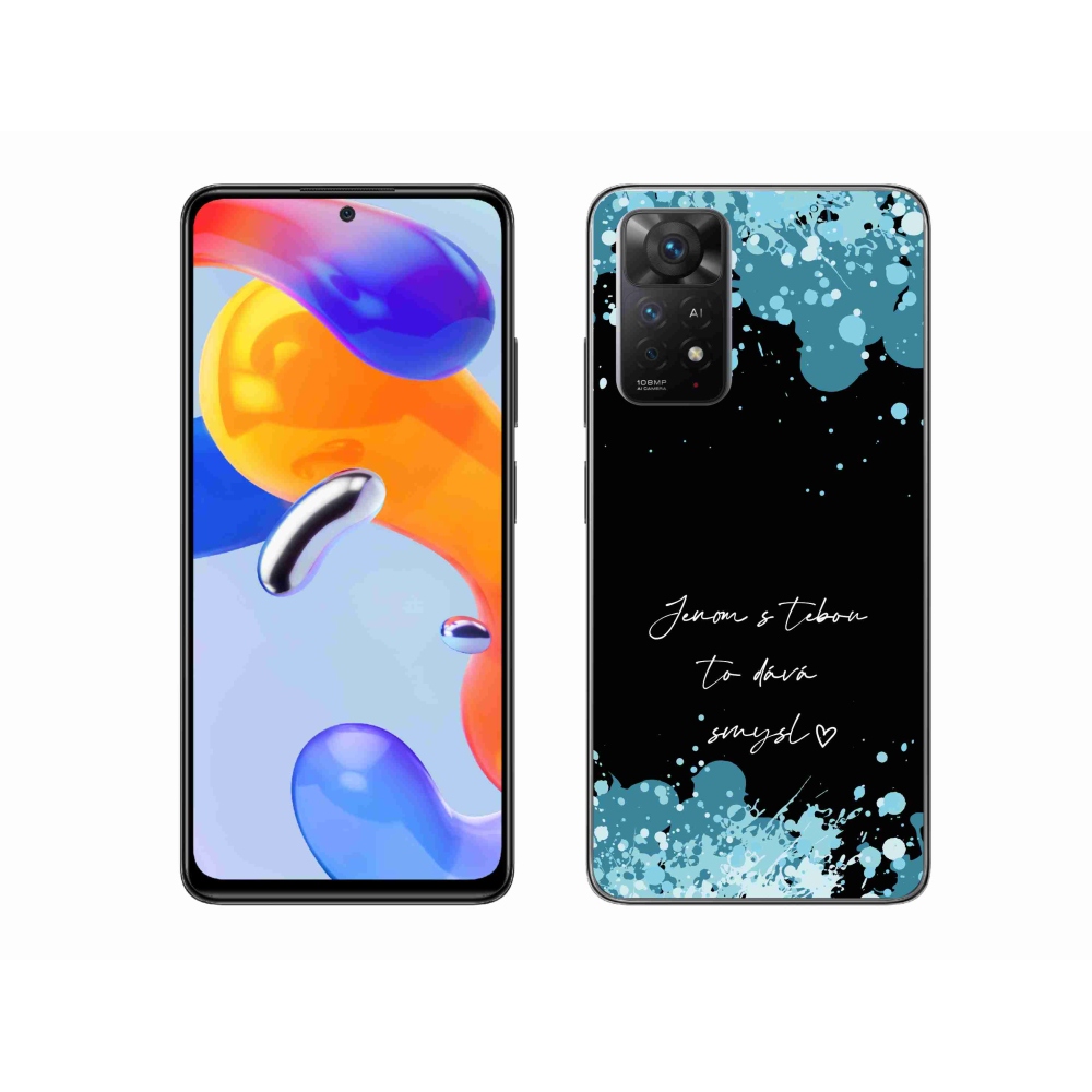 Gelový kryt mmCase na Xiaomi Redmi Note 11 Pro 4G/5G - zamilovaný text černé pozadí