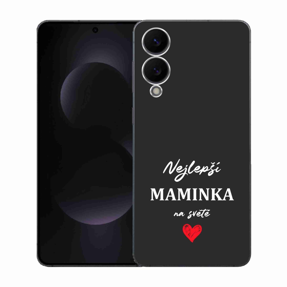 Gelový kryt mmCase na Samsung Galaxy S25 Edge - nejlepší maminka 1 černé pozadí