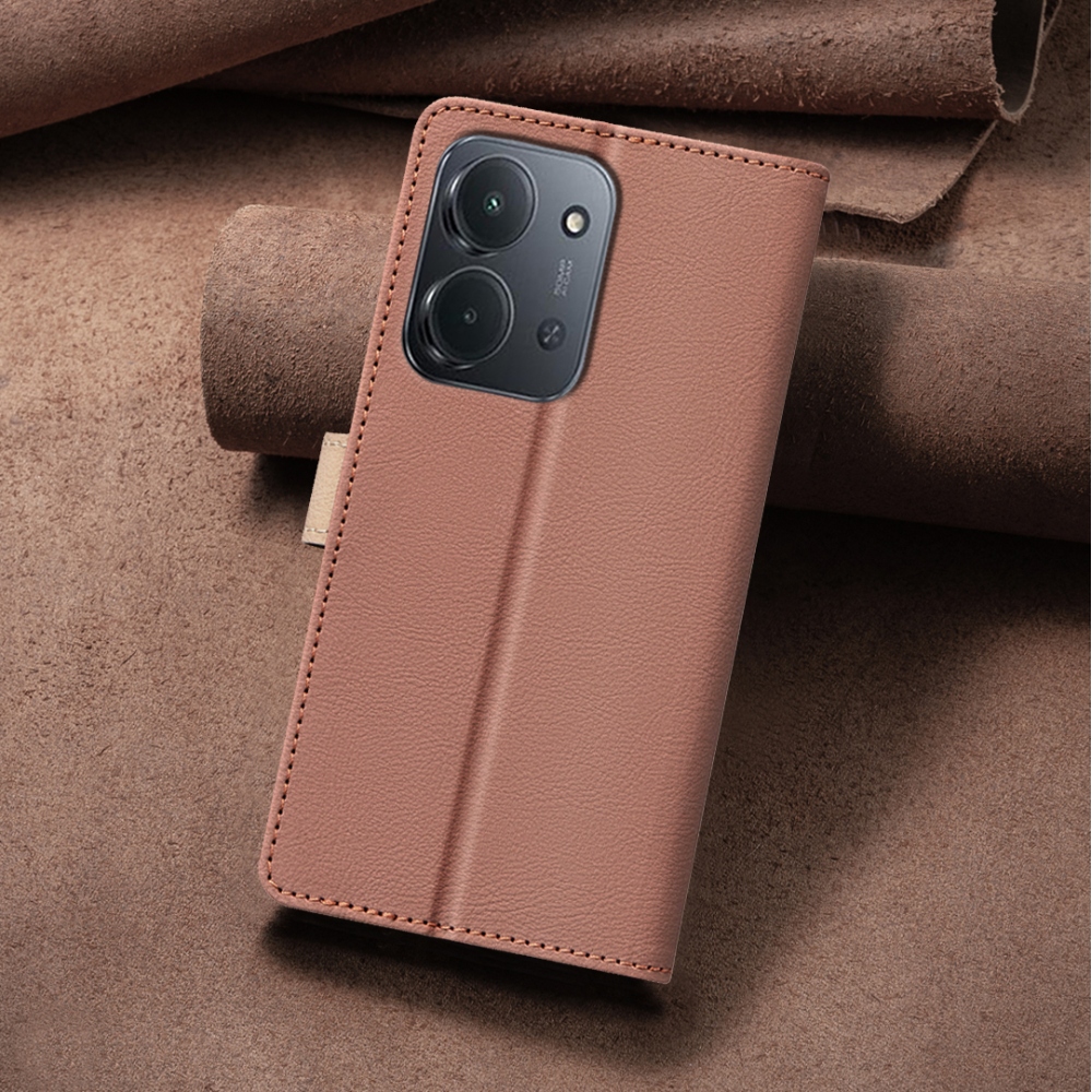 BNF DUO knížkové pouzdro na Xiaomi Redmi 15C 4G/5G (173mm) - hnědé