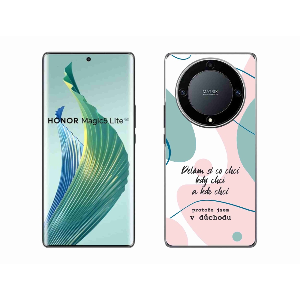 Gelový kryt mmCase na Honor Magic 5 Lite 5G - vtipný text 10 bílé pozadí