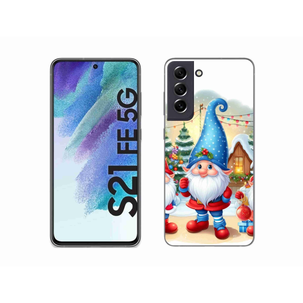 Gelový kryt mmCase na Samsung Galaxy S21 FE 5G - vánoční skřítci