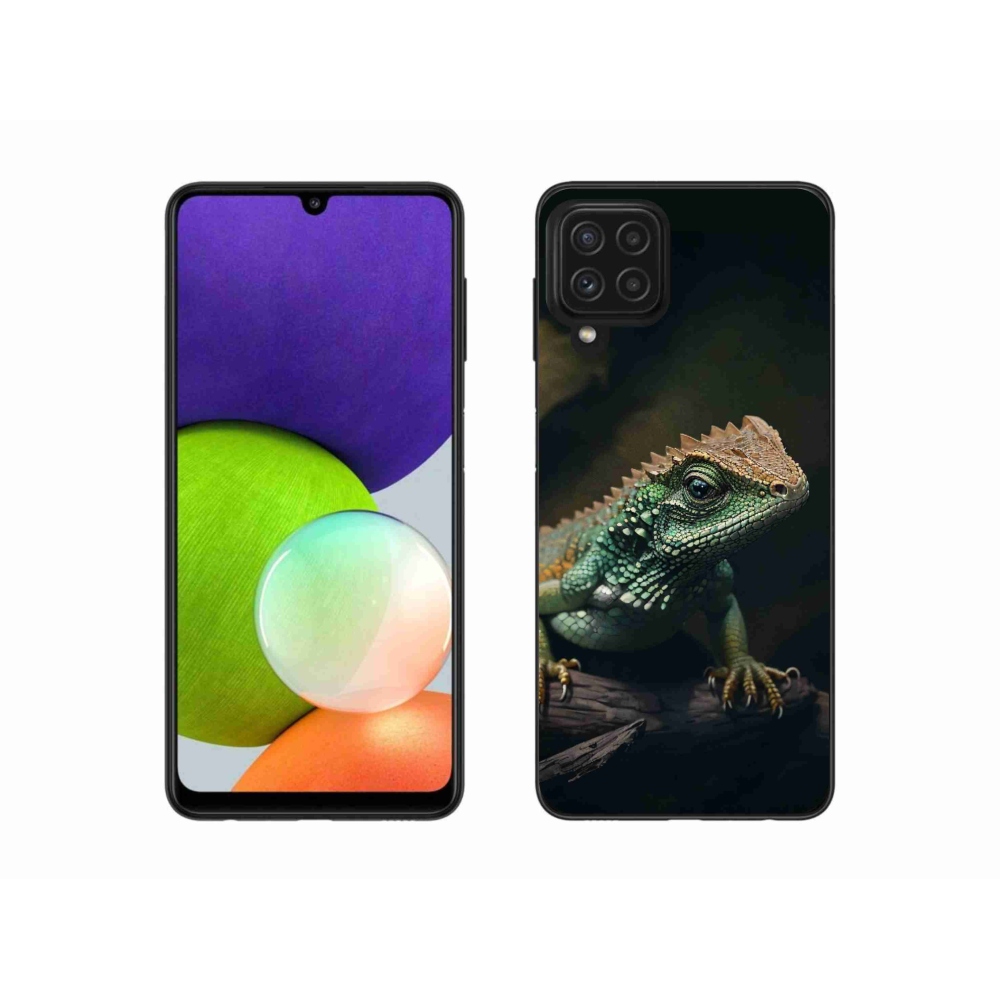 Gelový kryt mmCase na Samsung Galaxy A22 4G - ještěr