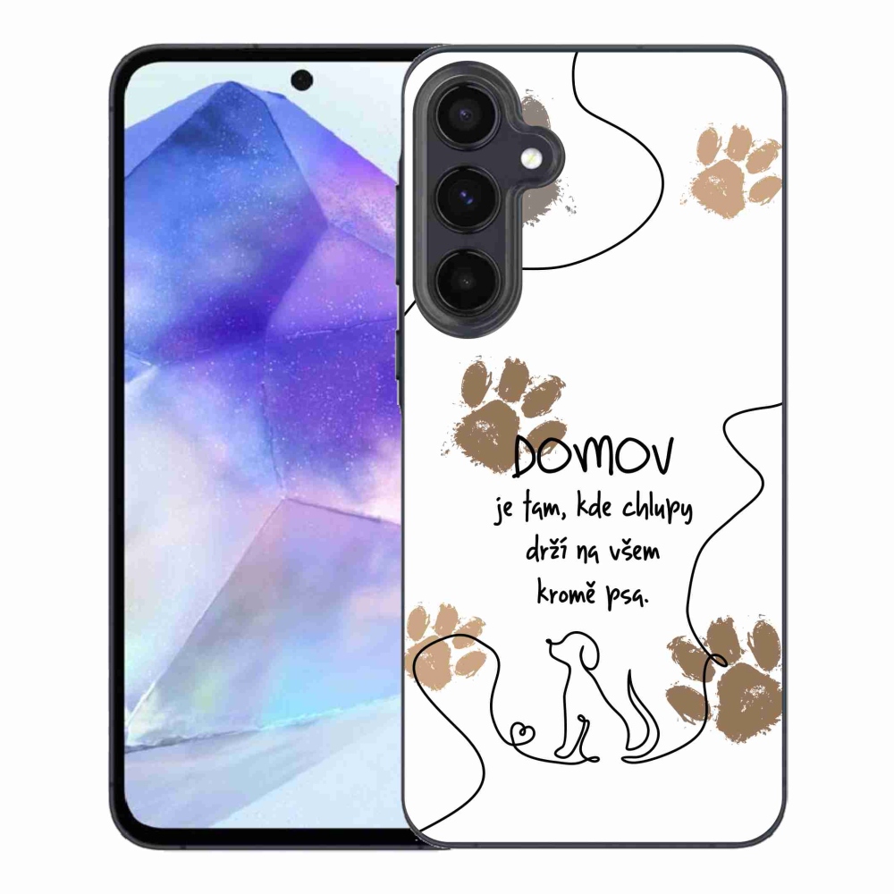 Gelový kryt mmCase na Samsung Galaxy A55 5G - psí motiv bílé pozadí