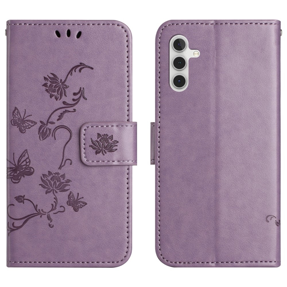 Flower knížkové pouzdro na Samsung Galaxy S25 FE - světlefialové