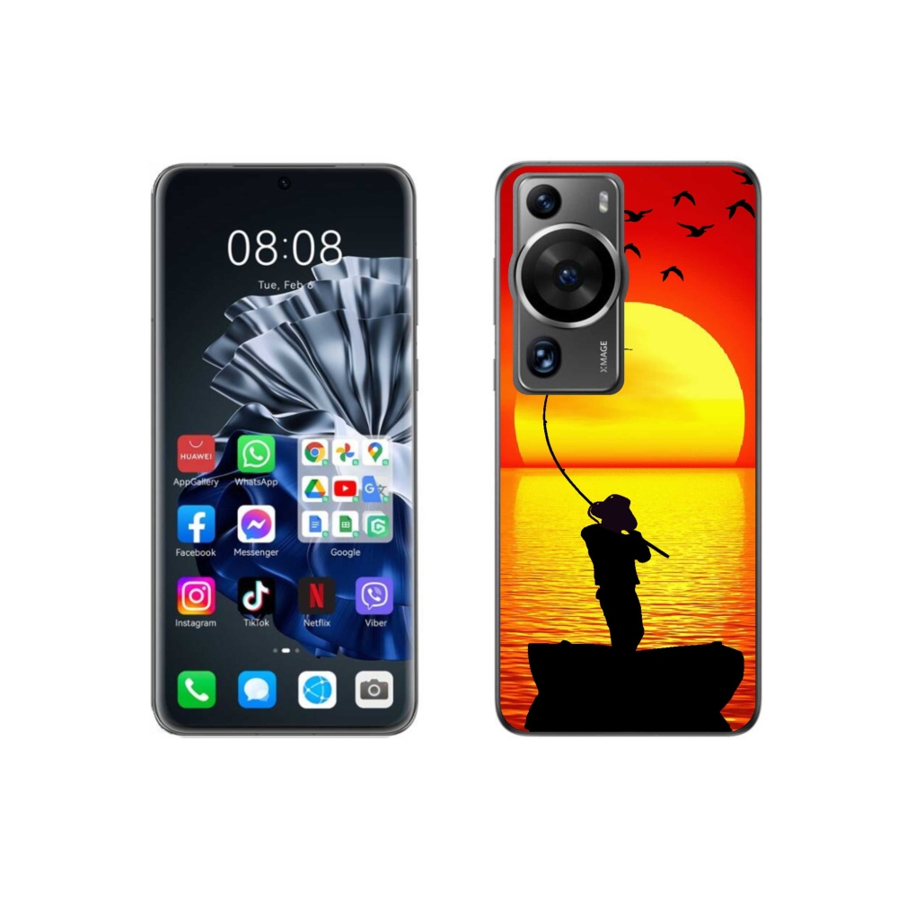 Gelový kryt mmCase na Huawei P60 Pro - rybaření