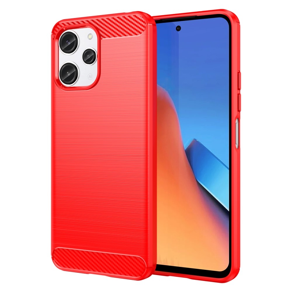 Fiber odolný gelový obal na Xiaomi Redmi 12 4G/5G - červený