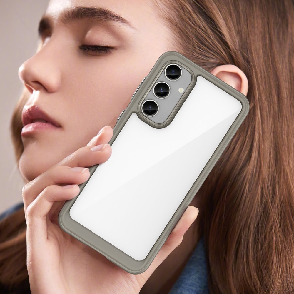 Gelový obal s pevnými zády na Samsung Galaxy S23 FE - šedý