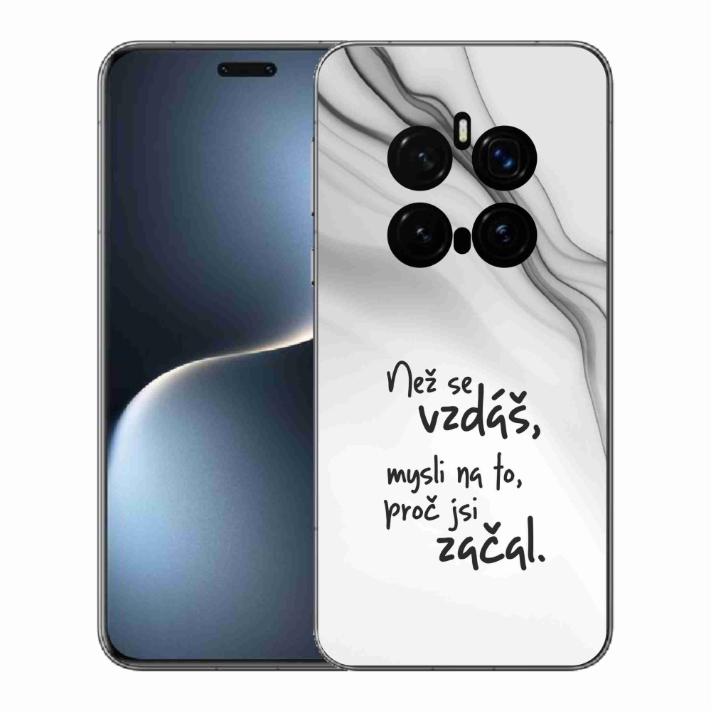 Gelový kryt mmCase na Honor Magic 7 Pro 5G - citát 2 bílé pozadí