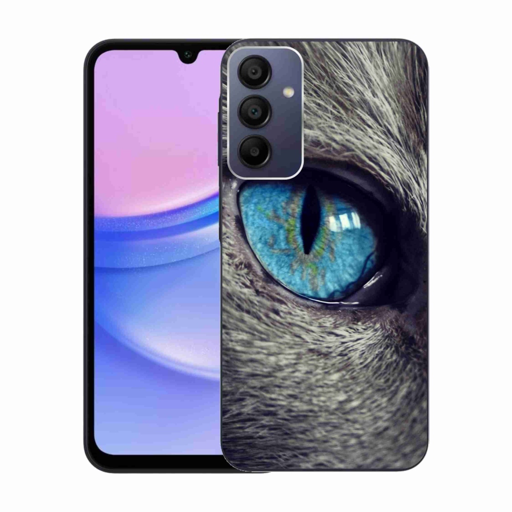Gelový kryt mmCase na Samsung Galaxy A15 4G/5G - modré kočičí oko