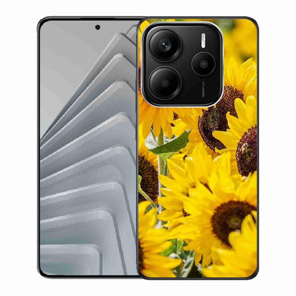 Gelový kryt mmCase na Xiaomi Redmi Note 14 5G - slunečnice