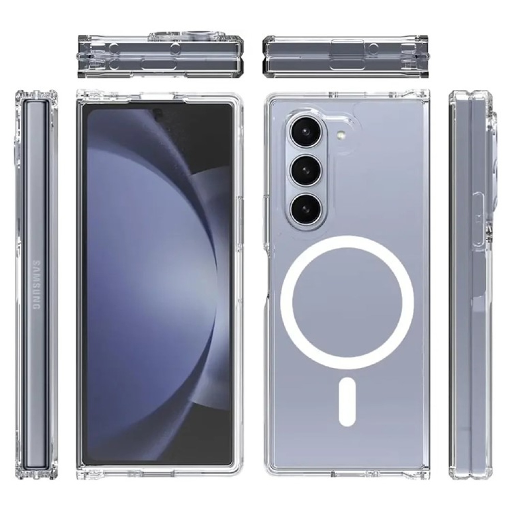 Clear gelový kryt s pevnými zády a MagSafe na Samsung Galaxy Z Fold7 5G