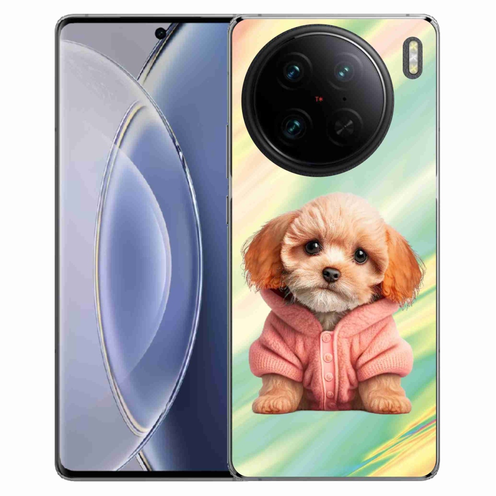 Gelový kryt mmCase na Vivo X90 Pro - štěně ve svetru