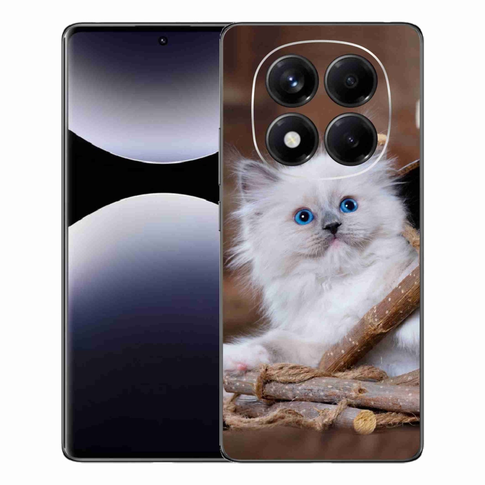 Gelový kryt mmCase na Xiaomi Redmi Note 14 Pro - bílé kotě