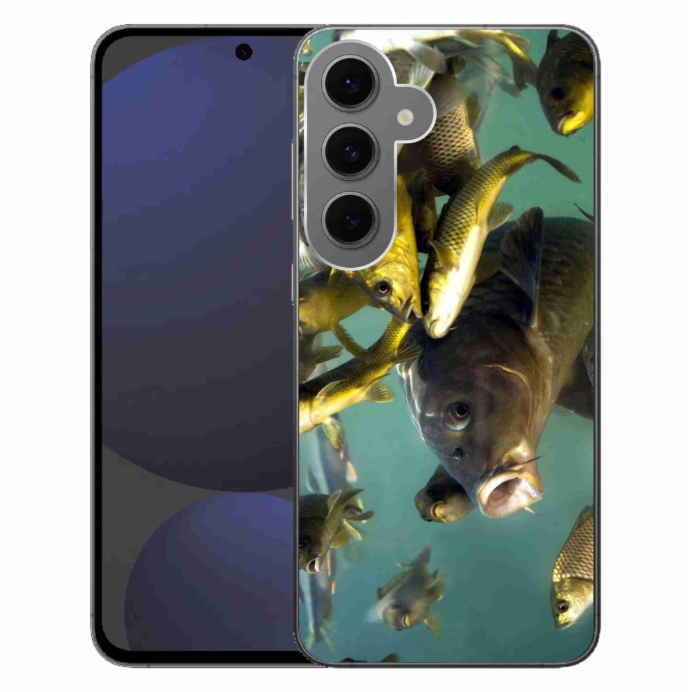Gelový obal mmCase na Samsung Galaxy S24 FE - hejno ryb