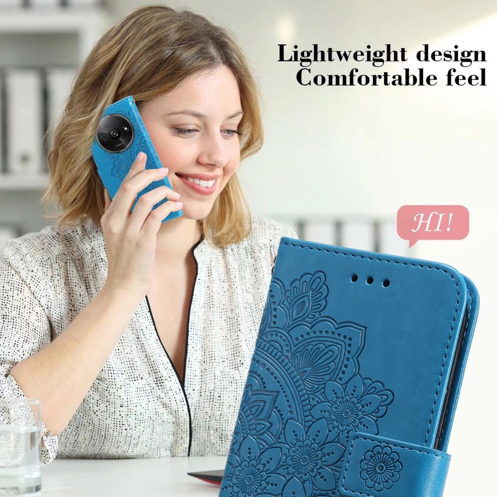 Mandala knížkové pouzdro na Xiaomi Redmi A3 - modré
